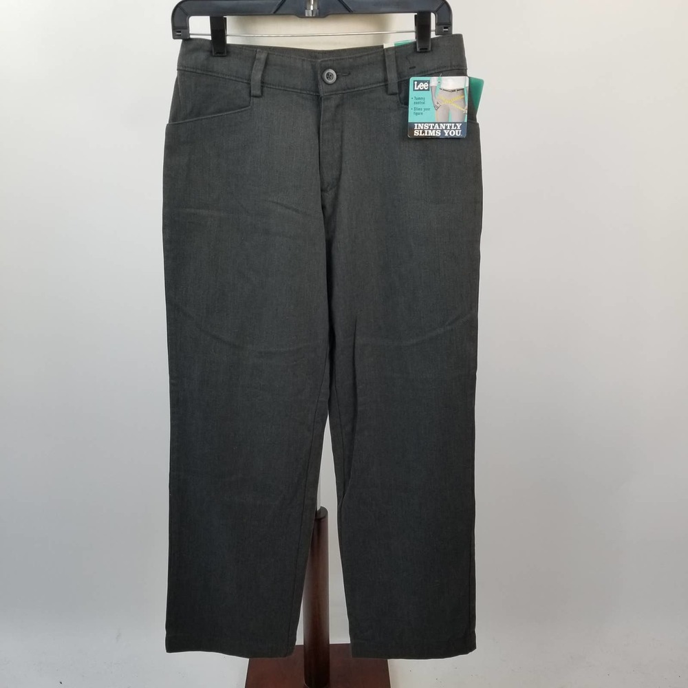 NWT Lee Gray Relaxed Fit Straight Slimming Dress Pants NEW Size 6P